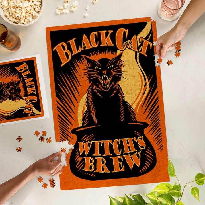 Halloween, Black Cat Witch's Brew, 1000 Piece Jigsaw Puzzle