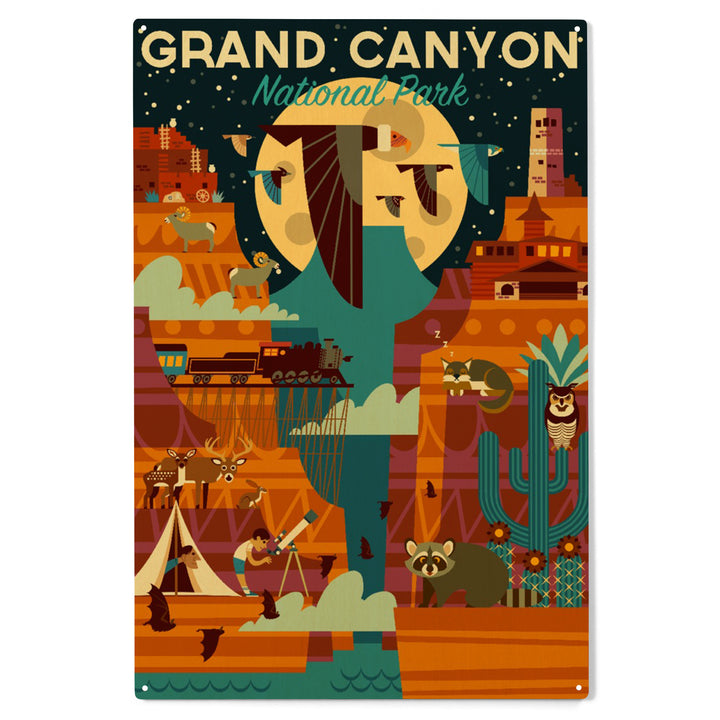 Grand Canyon National Park, Arizona 83205, Wood Sign and Postcards