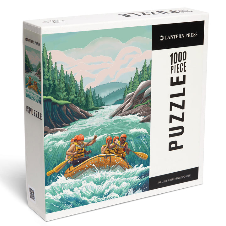 Seek Adventure, River Rafting, Evergreens, Jigsaw Puzzle
