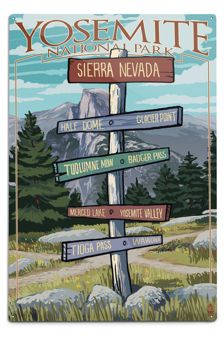 Yosemite National Park, California, Signpost, Metal Signs