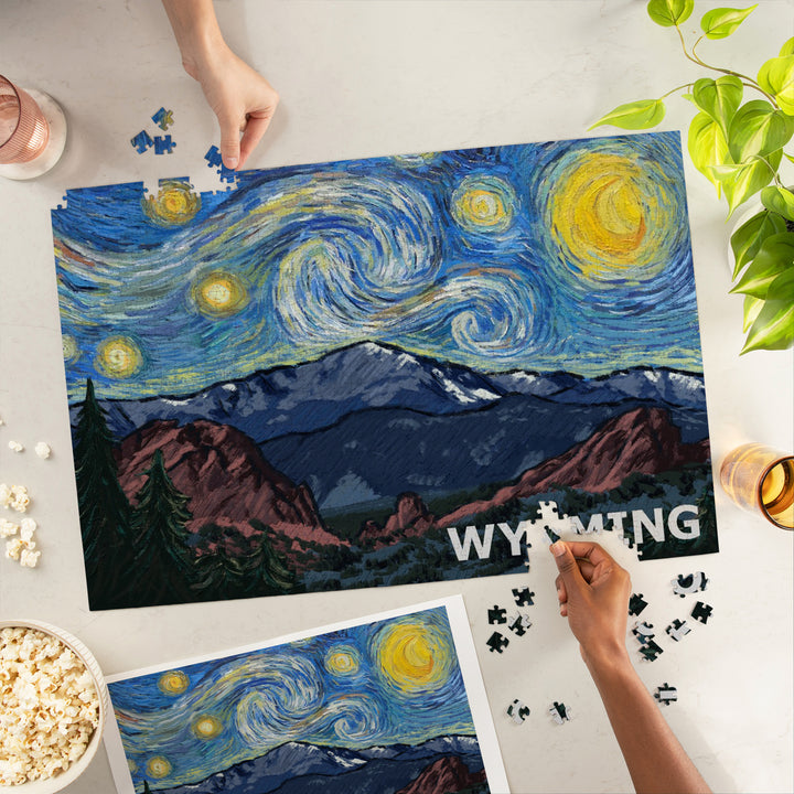 Wyoming, Starry Night, Van Gogh, Jigsaw Puzzle