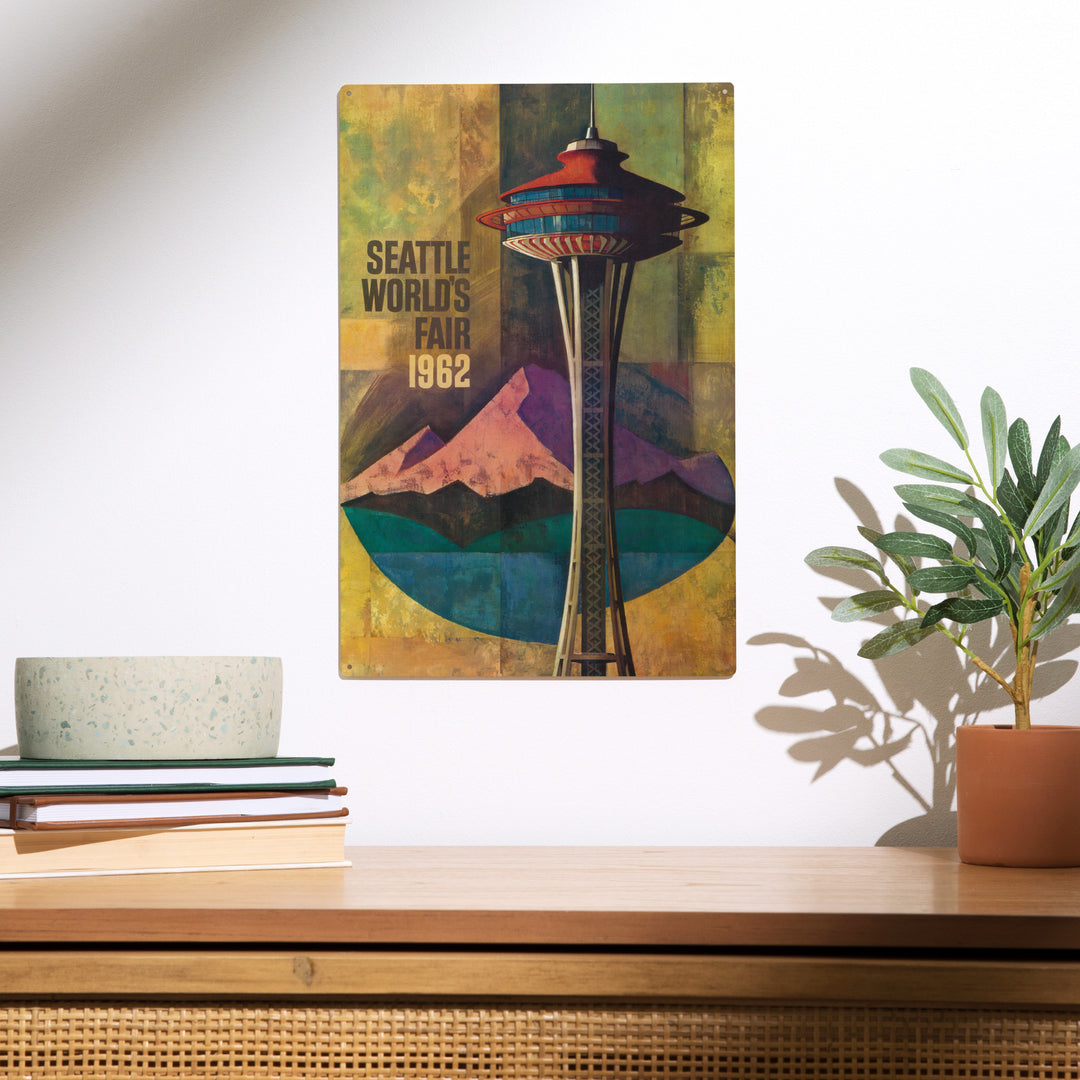 Seattle, Washington, Space Needle World's 9228, Wood Sign and Postcards