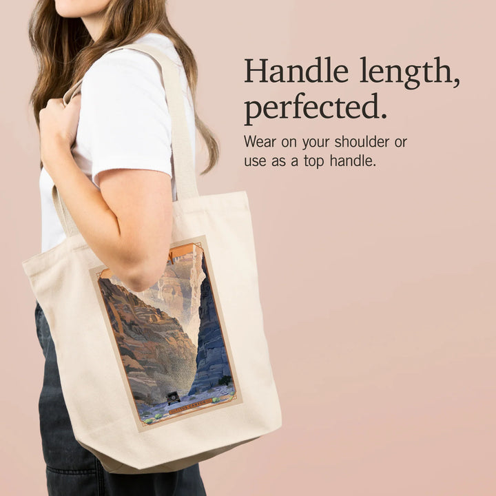 Death Valley National Park, California, Lithograph, Titus Canyon, Tote Bag