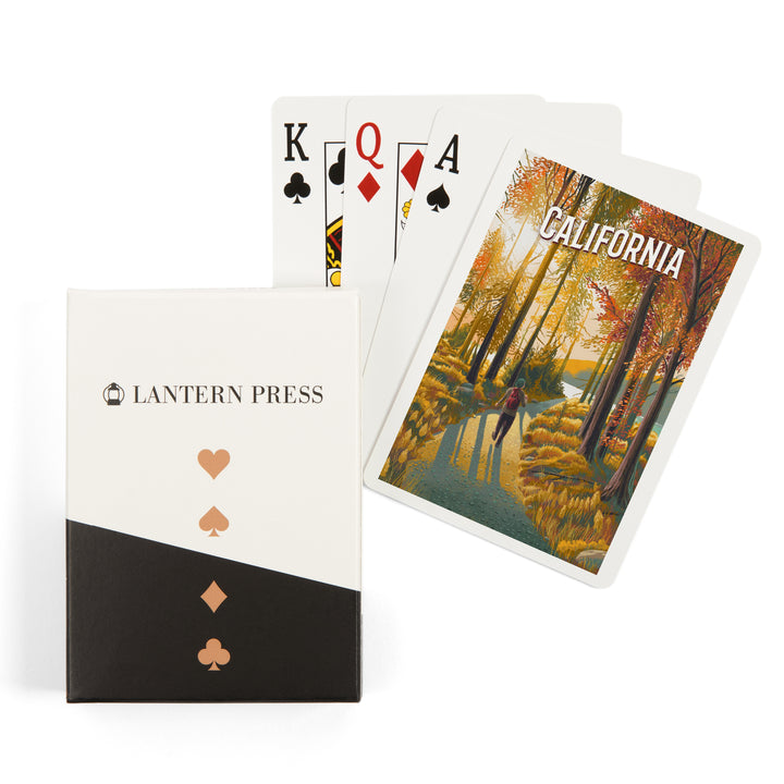 Playing Cards, California Walk In The Woods Day Hike, 52 Card Deck with Jokers in Box, Unique Art