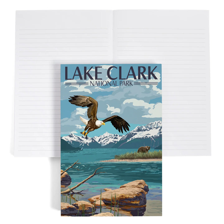 Lined 6x9 Journal, Lake Clark National Park, Alaska, Lake View, Lay Flat, 193 Pages, FSC paper