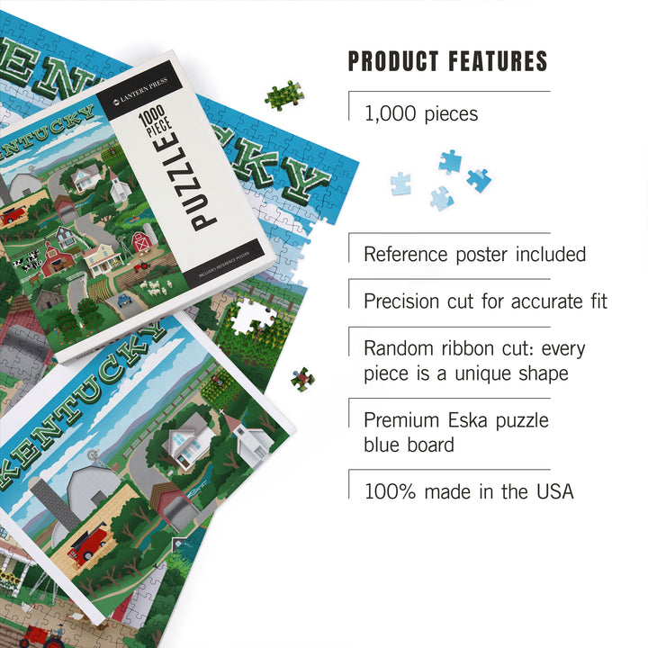 Kentucky, Retro Countryside, Jigsaw Puzzle
