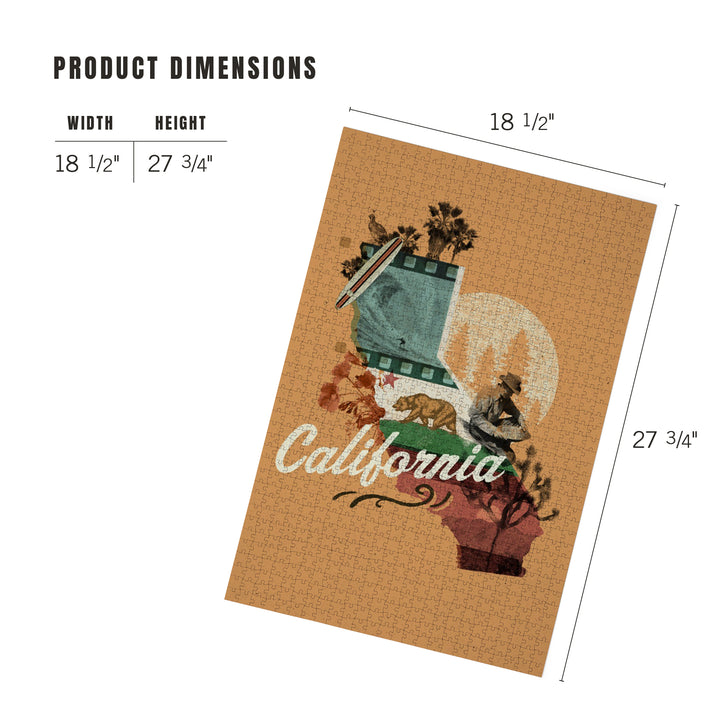 California, Photomontage, State Series, Jigsaw Puzzle