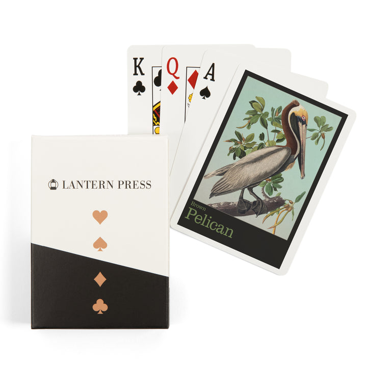 Playing Cards, Audubon Birds, North America Brown Pelican, 52 Card Deck with Jokers in Box, Unique Art