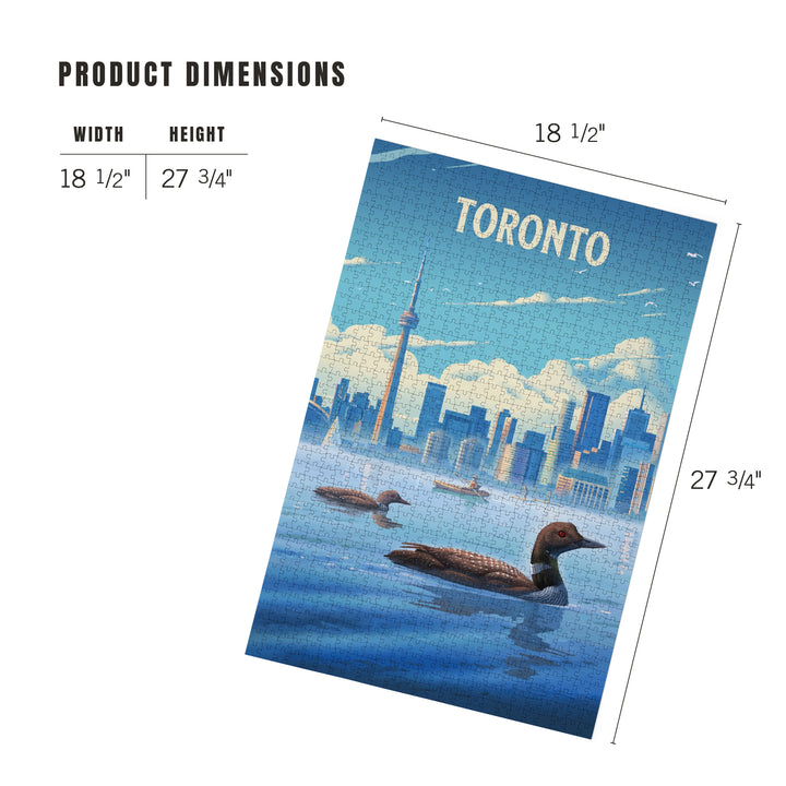 Toronto, Ontario, Lithograph City Series, Jigsaw Puzzle
