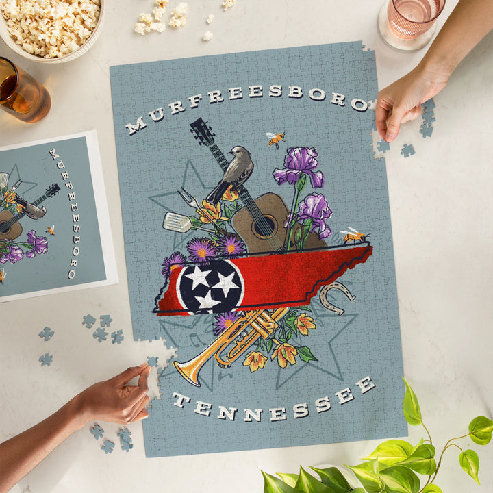 Murfreesboro, Tennessee, State Treasure Trove, 1000 Piece Jigsaw Puzzle