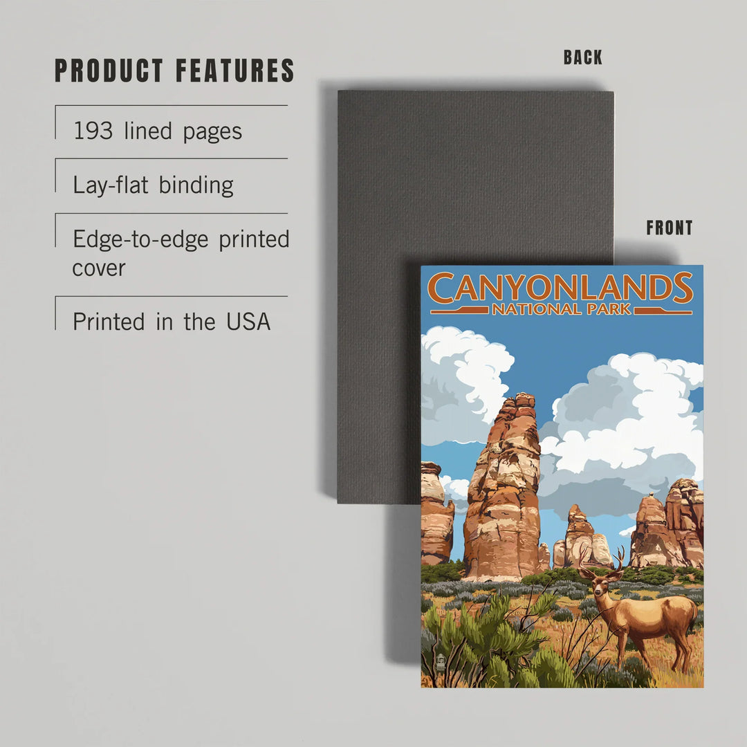 Lined 6x9 Journal, Canyonlands National Park, Utah, Chesler and Deer, Lay Flat, 193 Pages, FSC paper