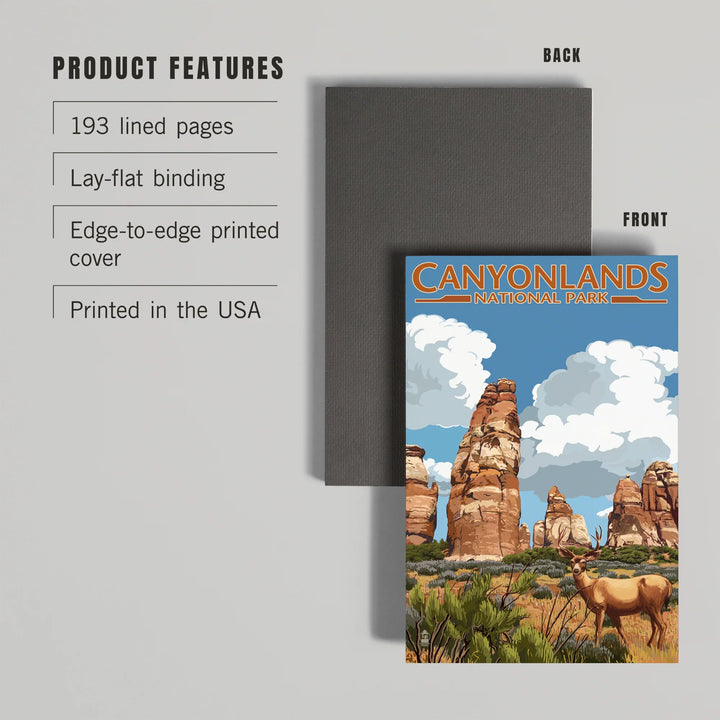 Lined 6x9 Journal, Canyonlands National Park, Utah, Chesler and Deer, Lay Flat, 193 Pages, FSC paper
