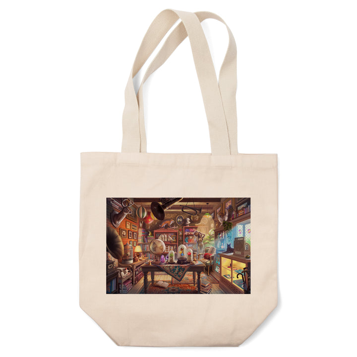 Oil Painting, Antique Store Cats, Tote Bag