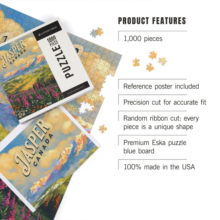 Jasper, Canada, Oil Painting, 1000 Piece Jigsaw Puzzle