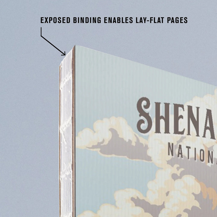 Lined 6x9 Journal, Shenandoah National Park, Virginia, Painterly National Park Series, Lay Flat, 193 Pages, FSC paper