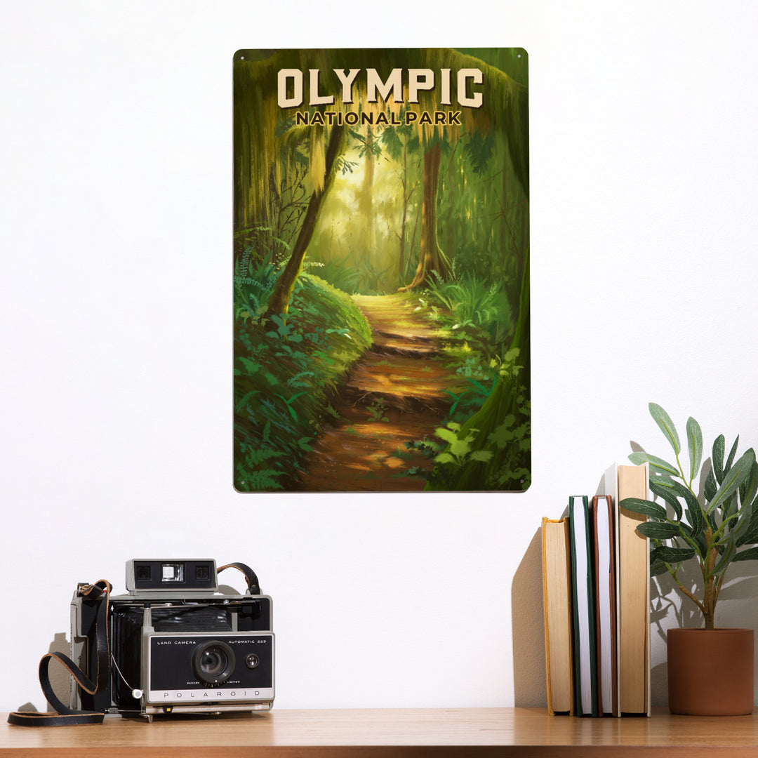 Olympic National Park, Washington, Oil Painting, Metal Signs