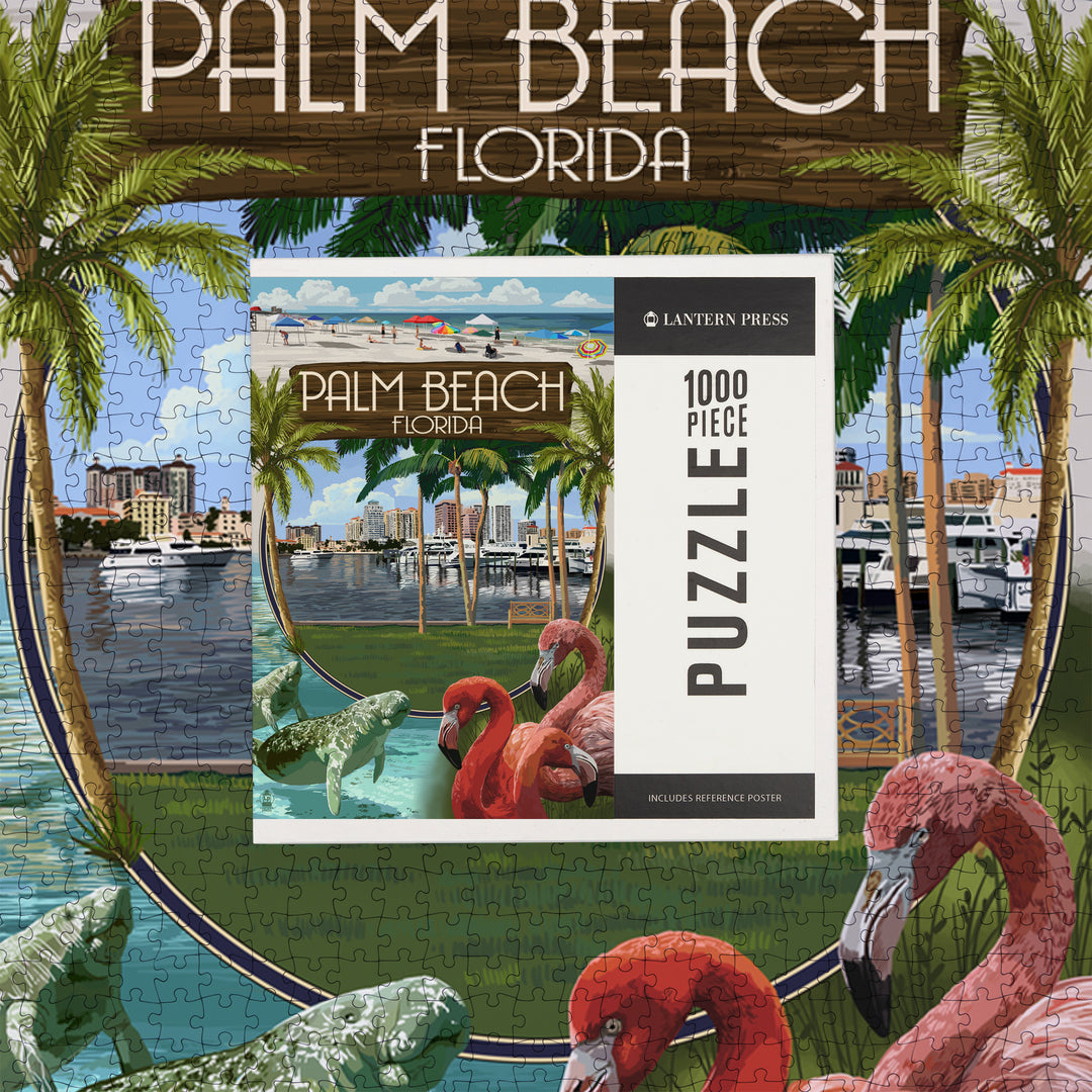 Palm Beach, Florida, Montage Scenes, Jigsaw Puzzle