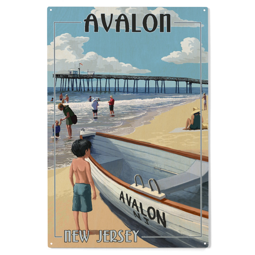 Avalon, New Jersey, Lifeboat, Wood Sign and Postcards