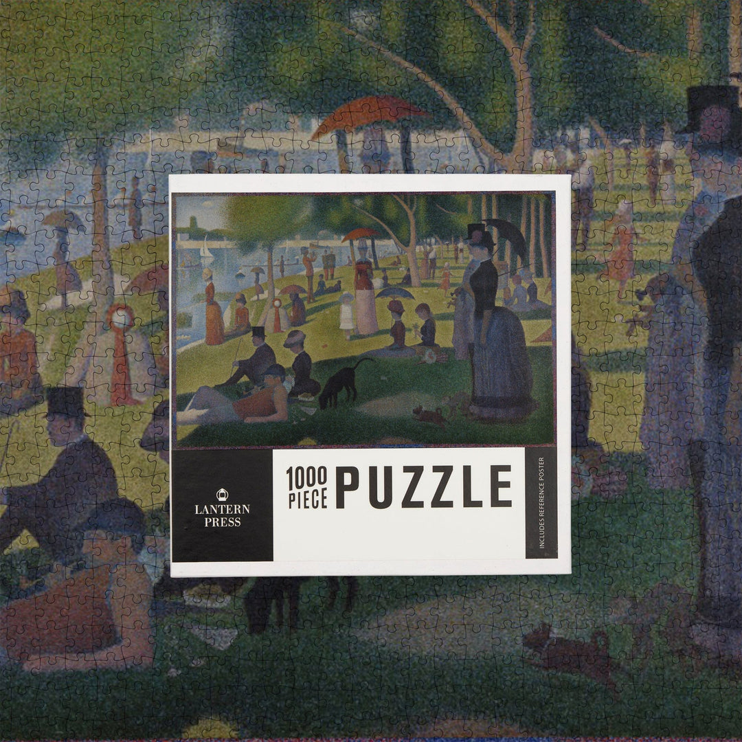 A Sunday Afternoon (Artist: Georges-Pierre Seurat) c. 1884, Masterpiece Classic, Jigsaw Puzzle Puzzle Lantern Press 