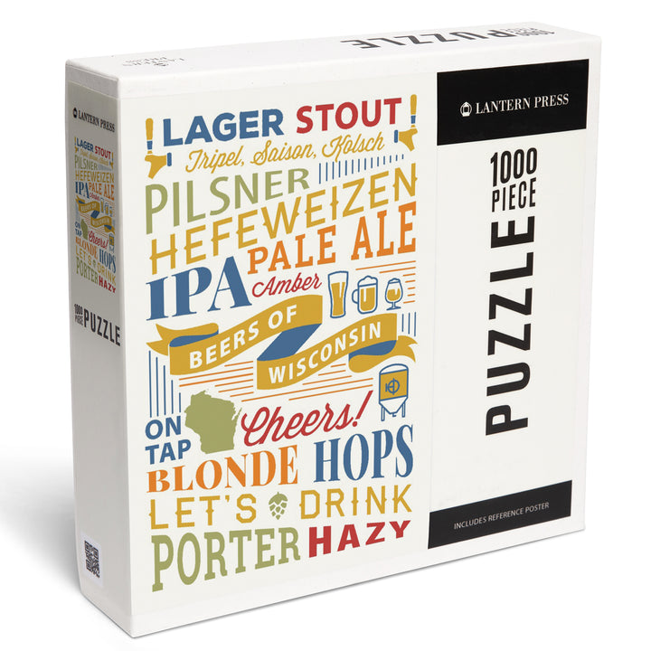 Beers of Wisconsin, Typography, Jigsaw Puzzle