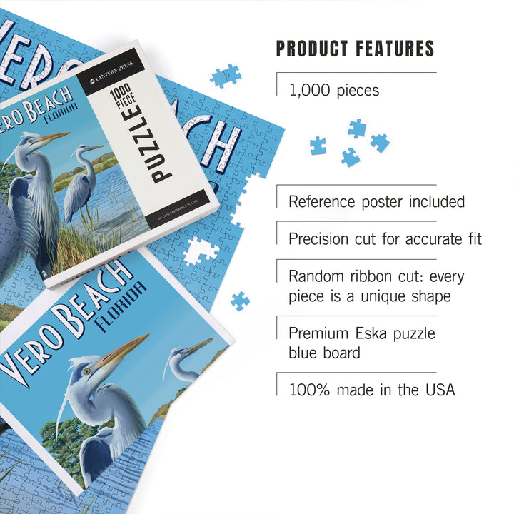 Vero Beach, Florida, Blue Heron, Jigsaw Puzzle