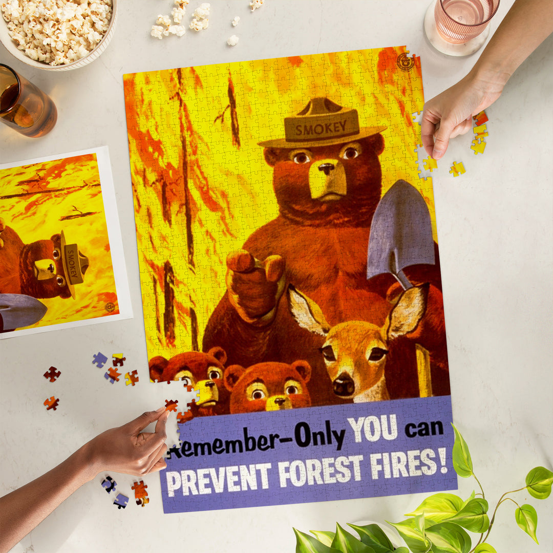 Smokey Bear, Remember, Officially Licensed Vintage Poster, Jigsaw Puzzle