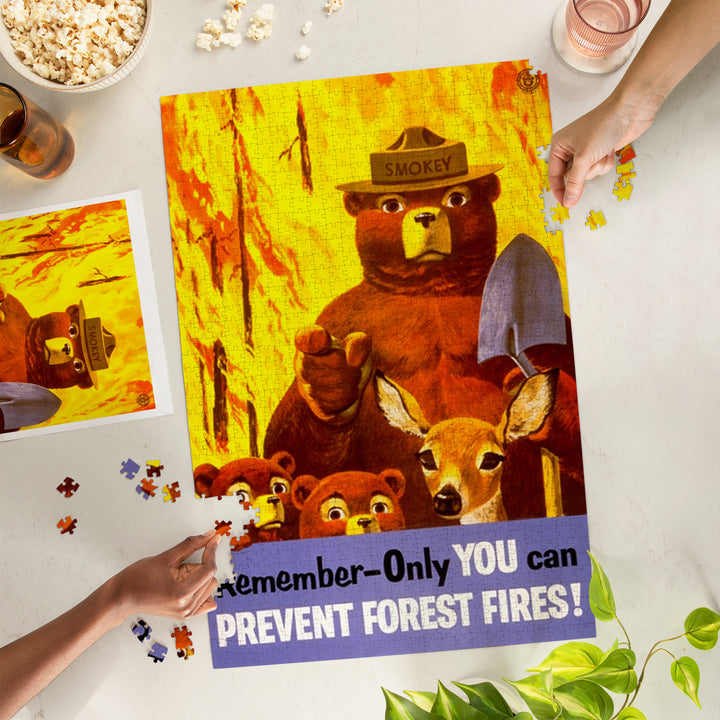 Smokey Bear, Remember, Officially Licensed Vintage Poster, Jigsaw Puzzle