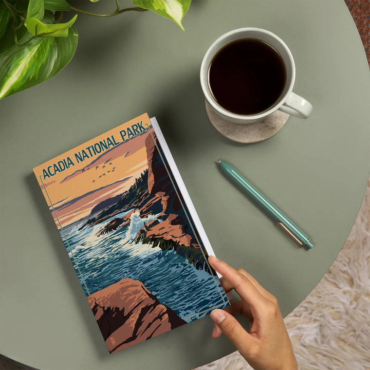 Lined 6x9 Journal, Acadia National Park, Maine, Mount Desert Island, Lay Flat, 193 Pages, FSC paper