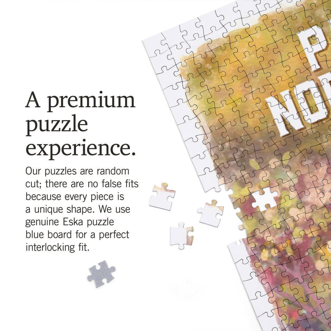 Pacific Northwest, Watercolor Study, Gray Wolf, 1000 Piece Jigsaw Puzzle