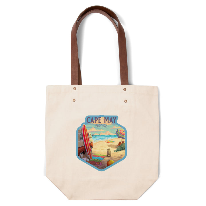 Florida, Beach Activities, Painterly, Contour, Deluxe Tote