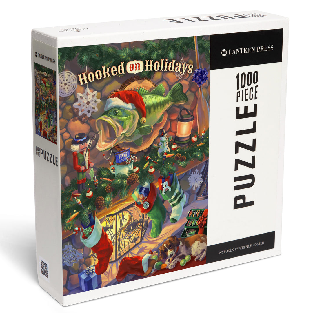 Hooked on Holidays, Oil Painting, Christmas Bass, Jigsaw Puzzle