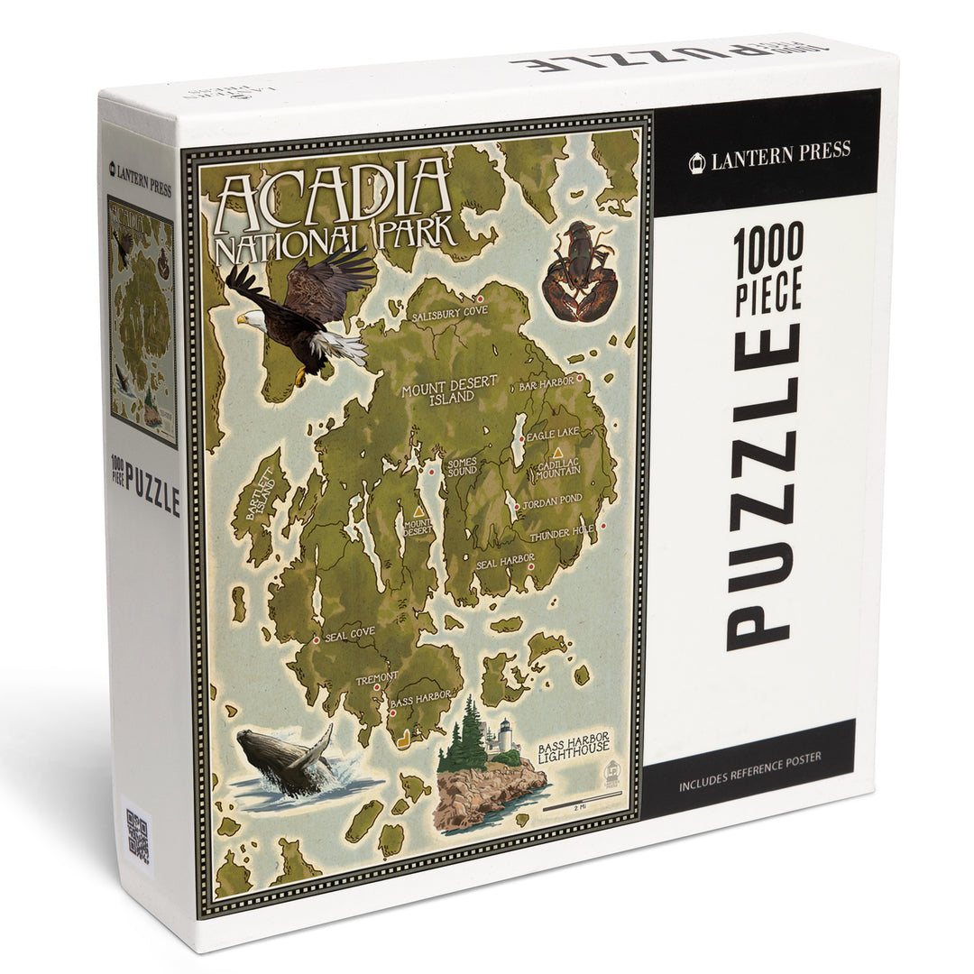 Acadia National Park, Maine, Map, Jigsaw Puzzle