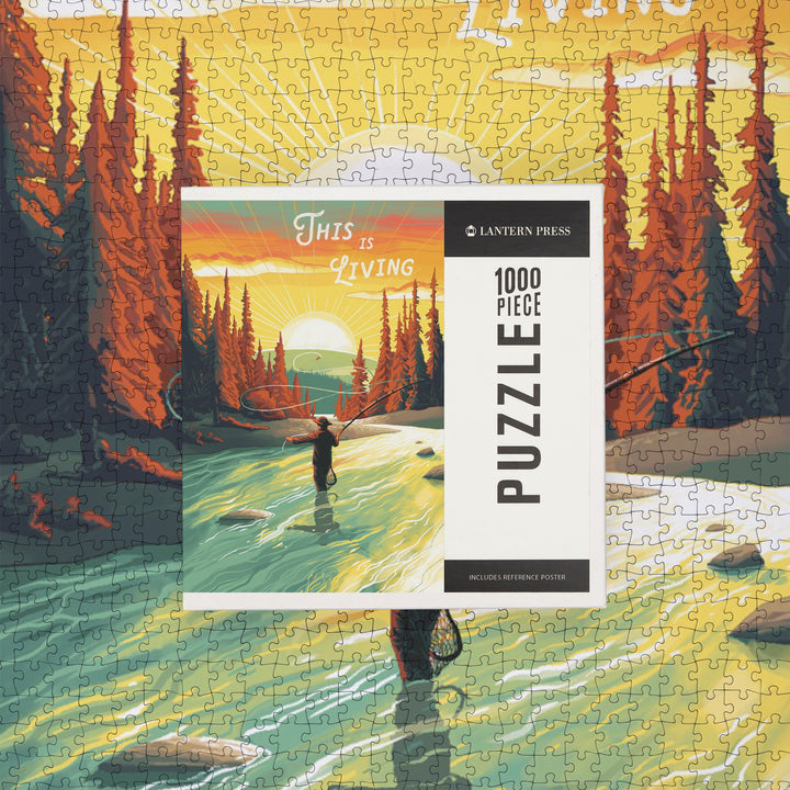 Outdoor Activity, Fishing,, WestCoast, No-Mountain, 1000 Piece Jigsaw Puzzle