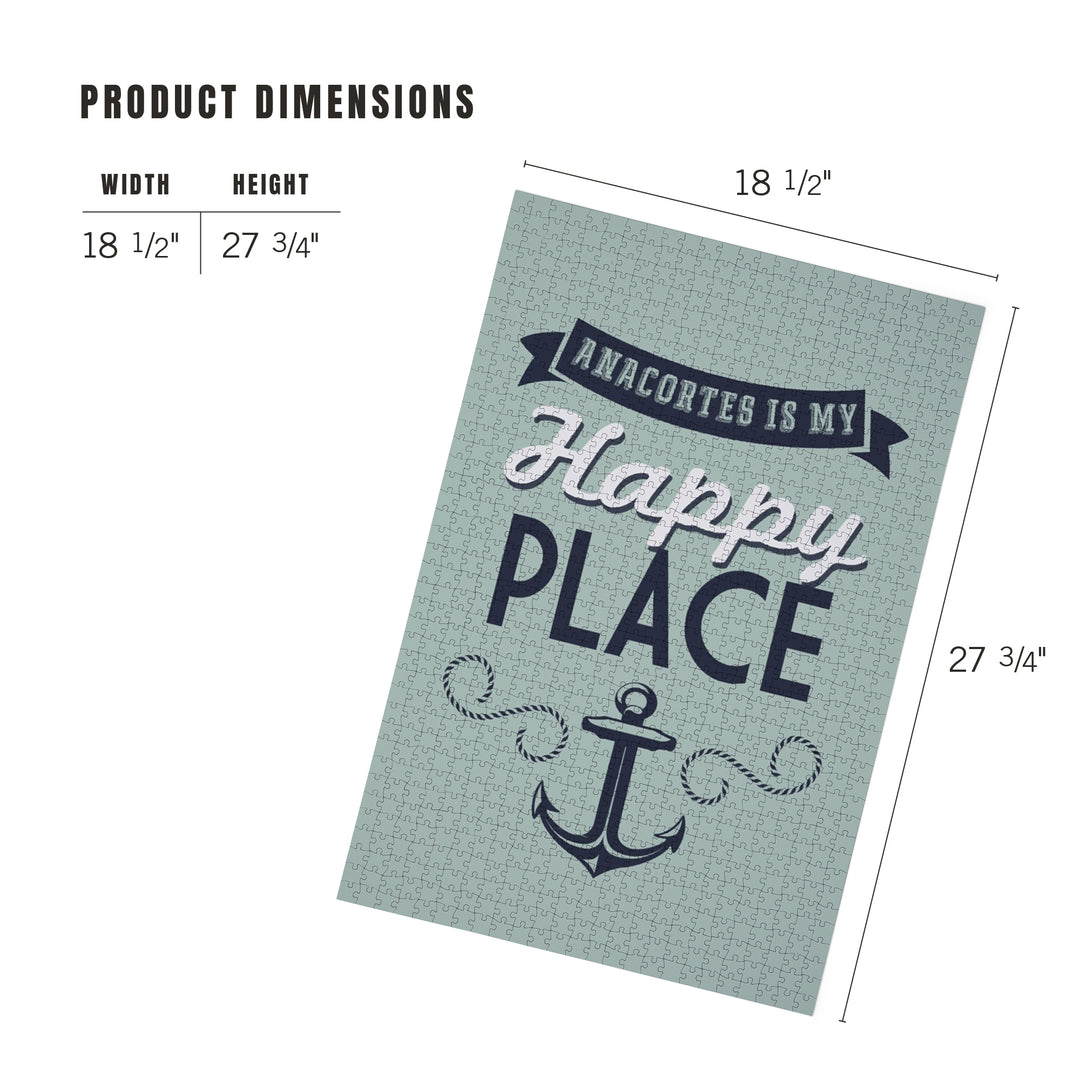 Anacortes, Washington, My Happy Place, 1000 Piece Jigsaw Puzzle