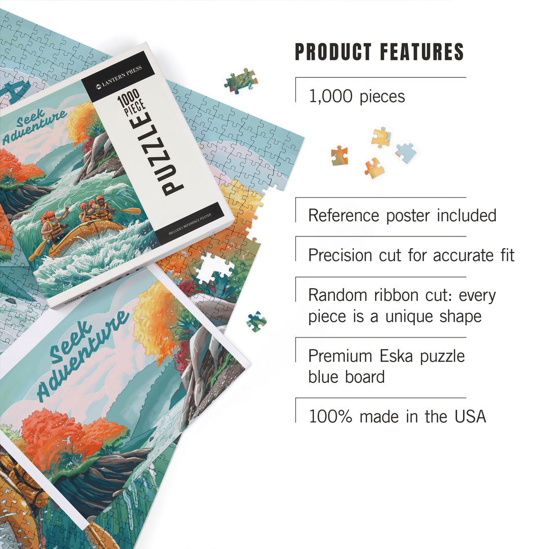 Seek Adventure, River Rafting, 1000 Piece Jigsaw Puzzle