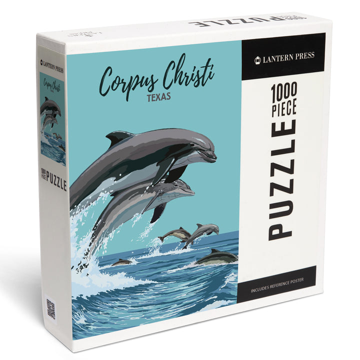 Corpus Christi, Texas, Dolphins Jumping, Jigsaw Puzzle