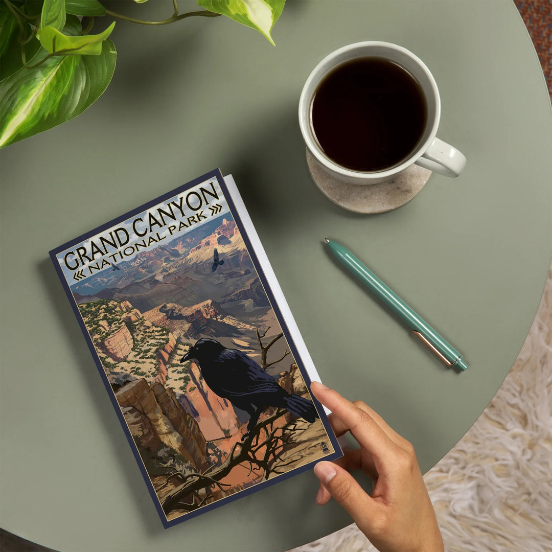Lined 6x9 Journal, Grand Canyon National Park, Arizona, Ravens at South Rim, Lay Flat, 193 Pages, FSC paper
