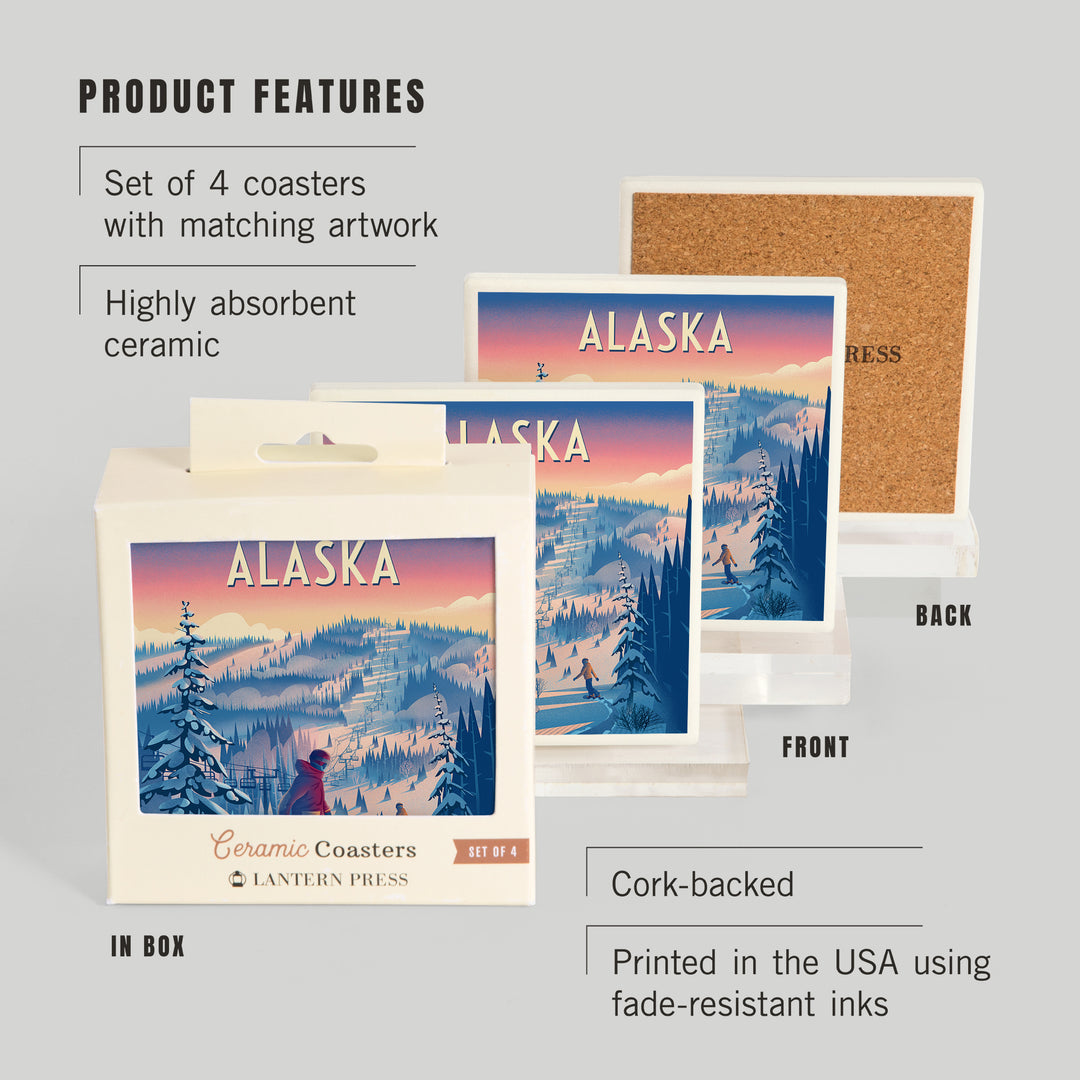 Alaska, Shred the Gnar, Snowboarding, Coasters