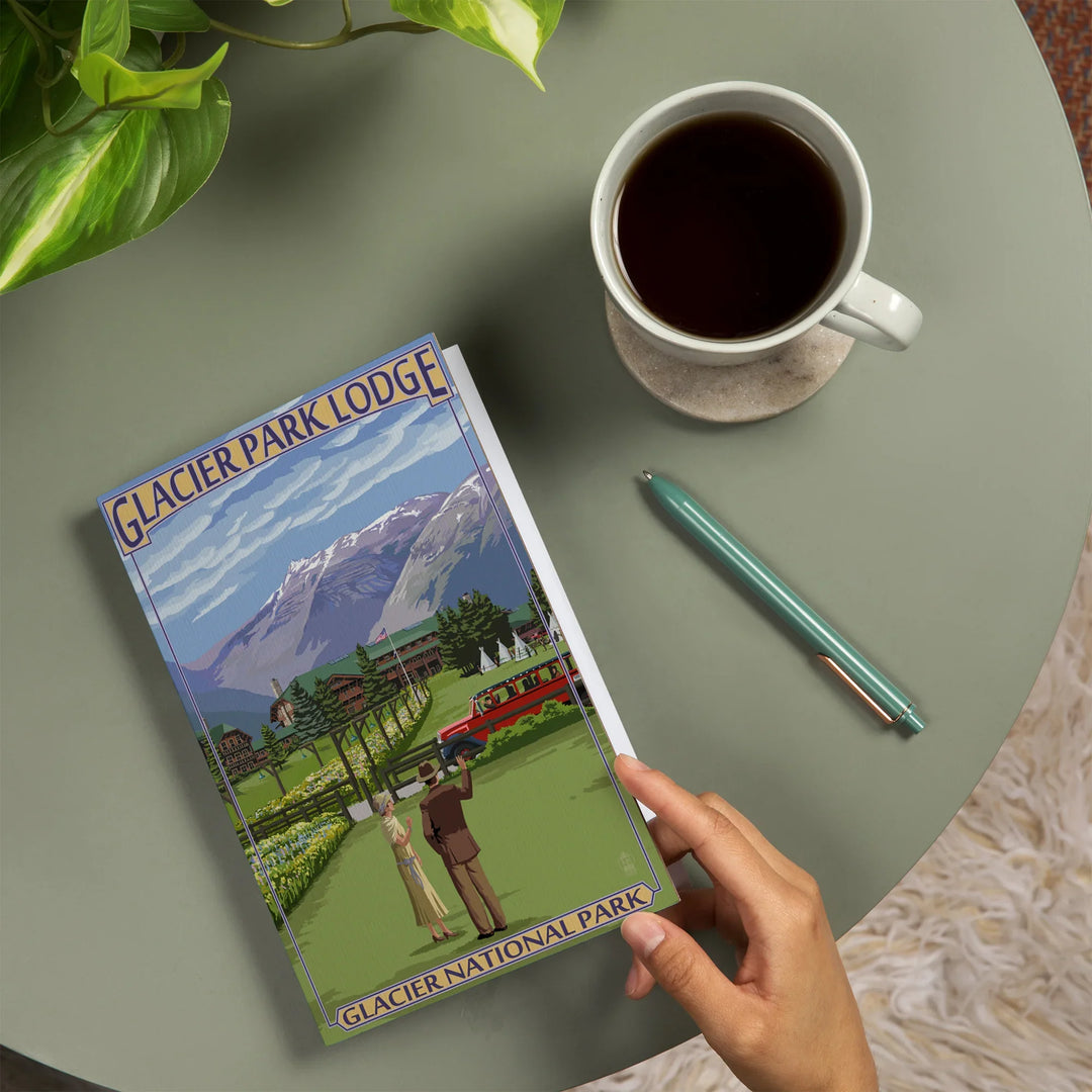 Lined 6x9 Journal, Glacier National Park, Montana, Glacier Park Lodge, Lay Flat, 193 Pages, FSC paper