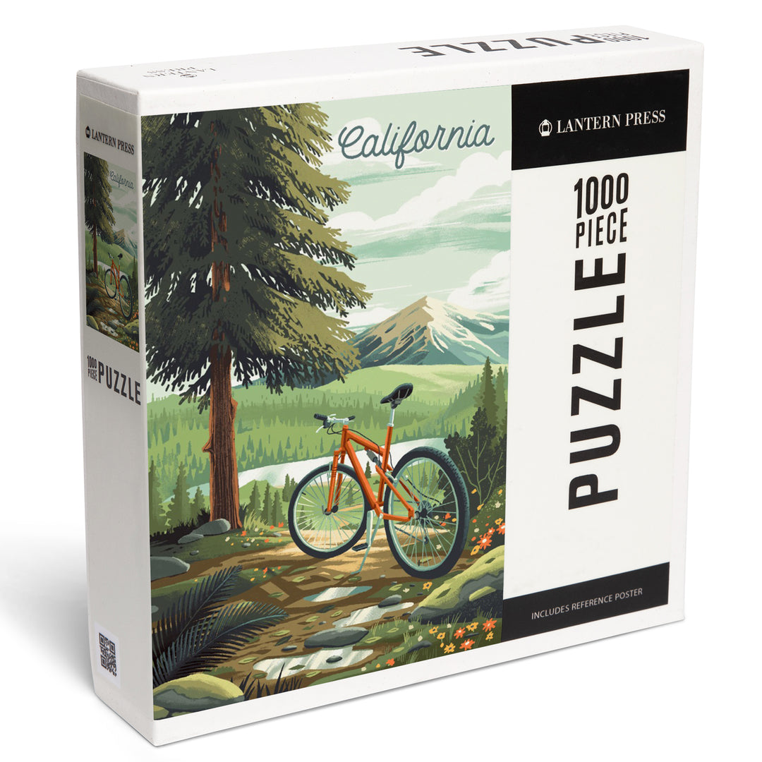 California, Off To Wonder, Cycling with Mountains, 1000 Piece Jigsaw Puzzle