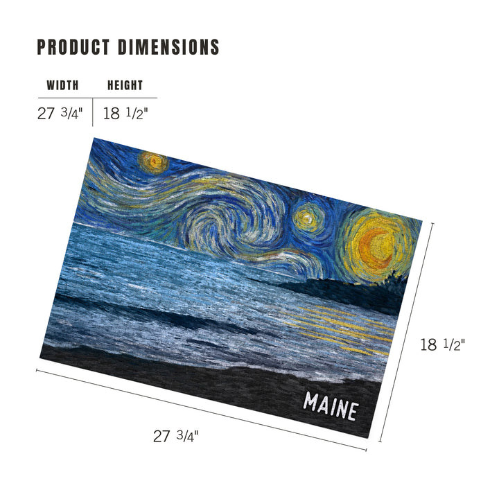 Maine, Starry Night, Coastline, Jigsaw Puzzle