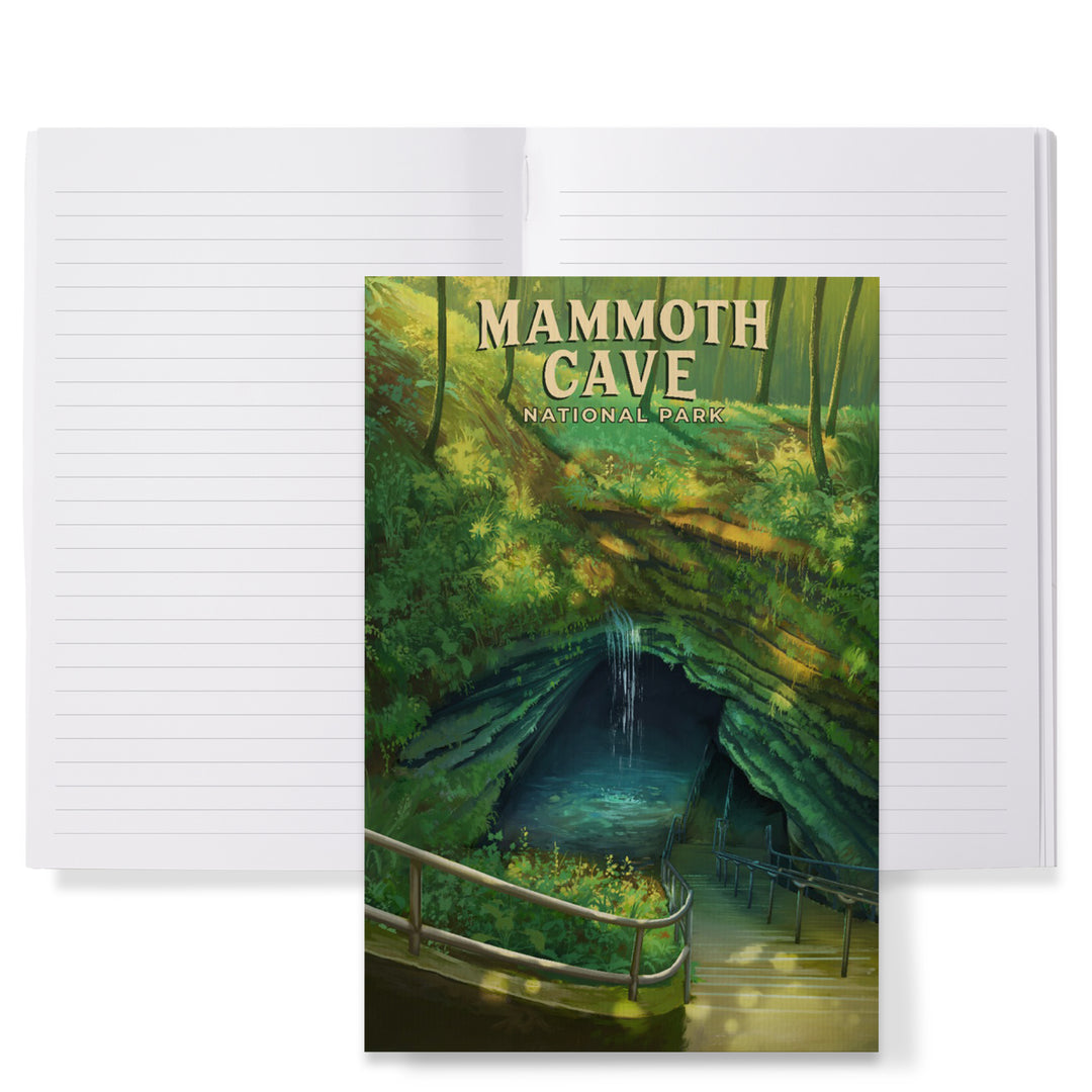 Lined 6x9 Journal, Mammoth Cave National Park, Oil Painting, Lay Flat, 193 Pages, FSC paper
