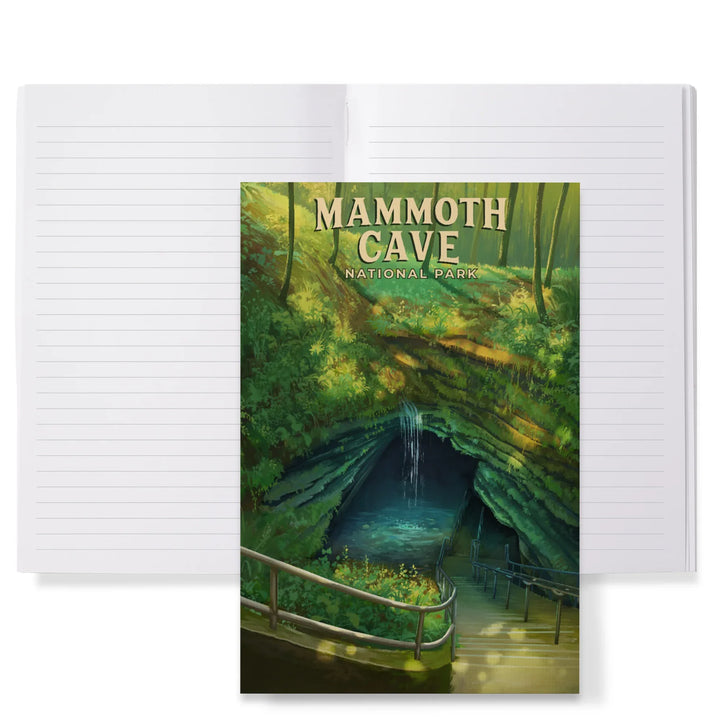 Lined 6x9 Journal, Mammoth Cave National Park, Oil Painting, Lay Flat, 193 Pages, FSC paper