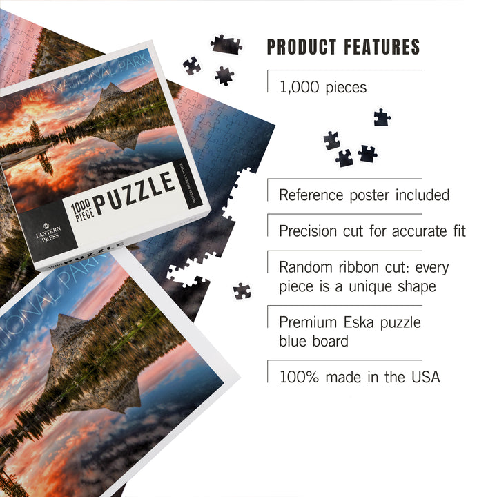 Yosemite National Park, California, Cathedral Lake, 1000 Piece Jigsaw Puzzle