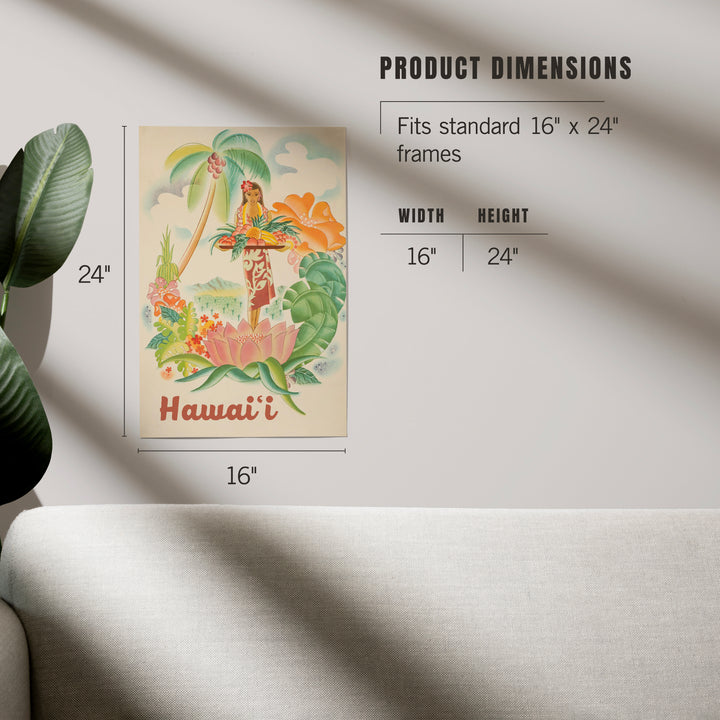 Hawaii, Vintage Welcome, Art & Giclee Prints