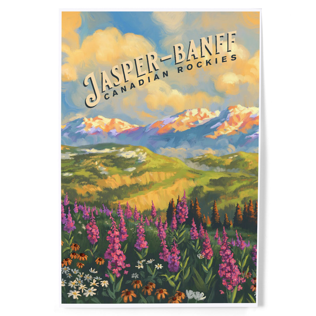Jasper, Banff, Canada, Canadian Rockies, Oil Painting, Art & Giclee Prints