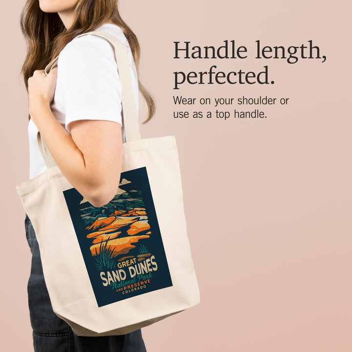 Colorado, Great Sand Dunes National Park and Preserve, Distressed, Tote Bag