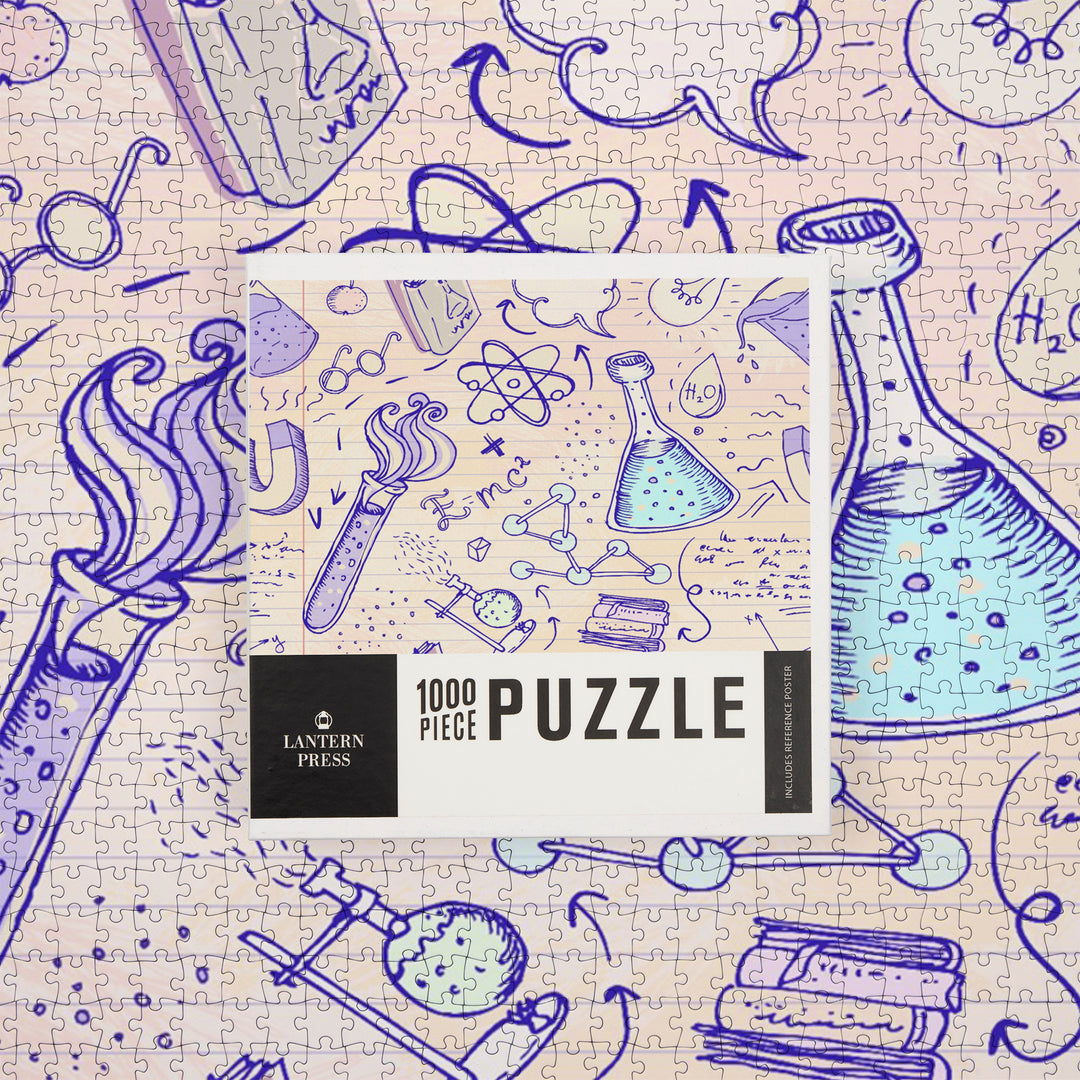 Science Pattern, Lined Paper, 1000 Piece Jigsaw Puzzle