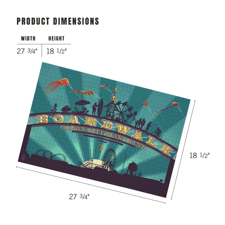 Ocean City, Maryland, Boardwalk Sign, 1000 Piece Jigsaw Puzzle