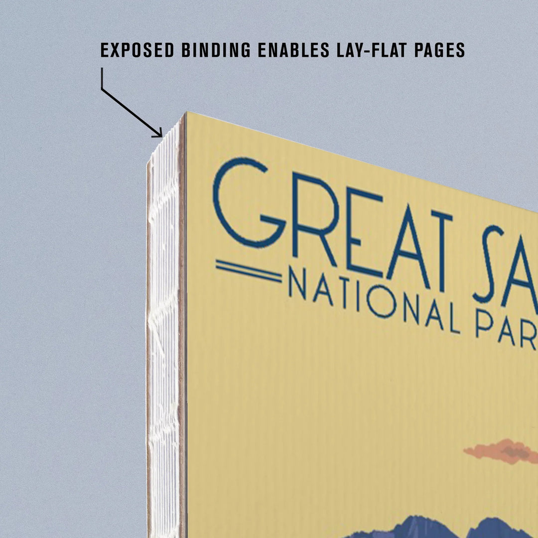 Lined 6x9 Journal, Great Sand Dunes National Park and Preserve, Colorado, Dunes at Sunset, Lay Flat, 193 Pages, FSC paper